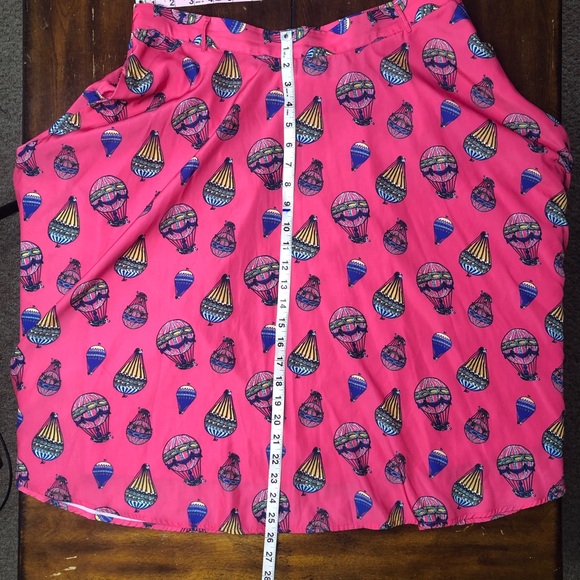 ModCloth hot air balloon vibrant pink circle skirt - Picture 13 of 16